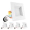 Luxrite 4 Inch Square LED Recessed Can Lights 5 CCT Selectable 2700K-5000K 11W 750LM Dimmable 4-Pack LR23784-4PK - alternate 1